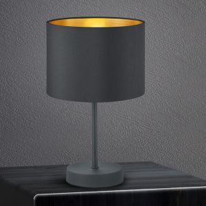 Black table lamp modern, Jeany, with switch