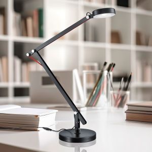 Black table lamp modern, Pardoes, 5W, 3000K LED, with switch