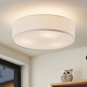 Nickel flush ceiling light metal, Ledbury