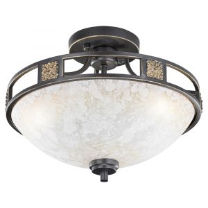 Rust Coloured ceiling light classic, Letchworth