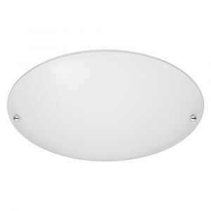 Silver flush ceiling light glass, Celino