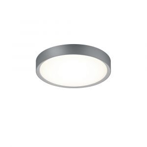 Silver bathroom ceiling light plastic, Evelina, 18W, 3000K LED, IP44