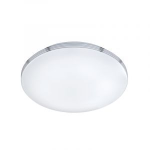 Chrome bathroom ceiling light plastic, Brunella, 18W, 3000K LED, IP44