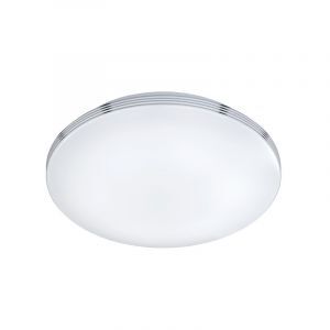Chrome bathroom ceiling light plastic, Brunella, 24W, 3000K LED, IP44