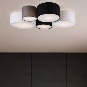 Multicoloured flush ceiling light fabric, Ledbury