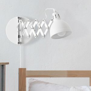 Chrome wall light industrial, Yemaya, with switch