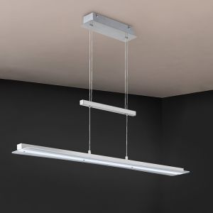 Nickel dining table hanging lamp modern, Port, 18W, warm to cold white adjustable LED