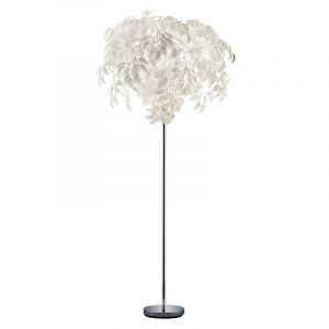 Chrome floor lamp retro, Urwa, with switch