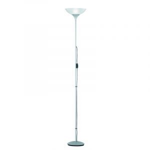 Grey floor lamp plastic, Willem, with switch