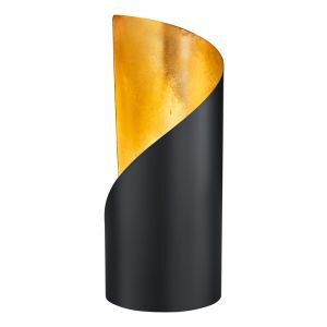 Black table lamp modern, Berdine, with switch