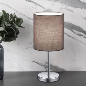 Chrome table lamp modern, Zoe, with switch