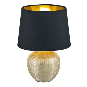 Ceramic table lamp gold, Yet, with switch