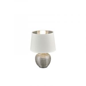 Ceramic table lamp silver, Yet, with switch