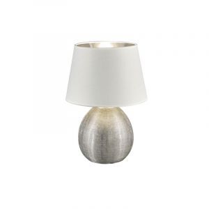 Ceramic table lamp silver, Yet, with switch