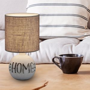 Ceramic table lamp white, Mosh, with switch
