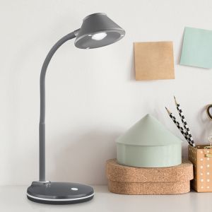 Silver table lamp modern, Nano, 3,2W, 3000K LED, with switch
