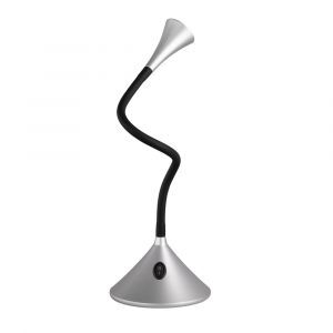 Silver desk lamp modern, Yelaisa, 3W, 3000K LED, with switch