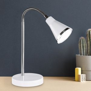 White desk lamp plastic, Taimi, 3,8W, 3000K LED, with switch