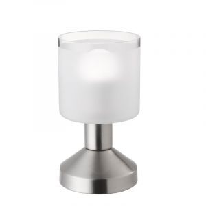 Nickel table lamp modern, Vilou, with switch