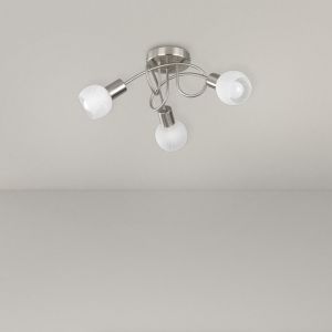 Nickel flush ceiling light modern, Benita