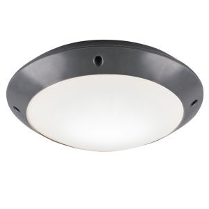 Anthracite flush ceiling light modern, Gandrup, IP54
