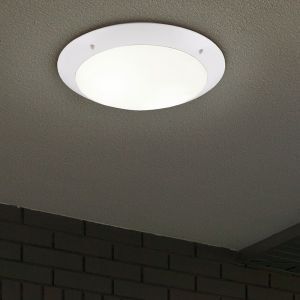 White flush ceiling light modern, Gandrup, IP54