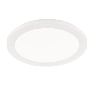 White flush ceiling light modern, Gistrup, 15W, 3000K LED, IP44, 3-step dimmable
