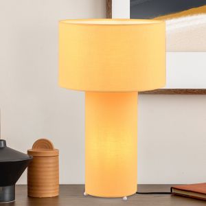 Yellow table lamp fabric, Denilson, with switch