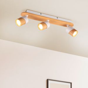 Rustic ceiling spotlight wood, Carine