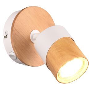Rustic wall spotlight wood, Carine