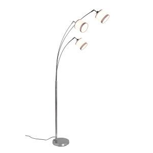 White arc floor lamp modern, Denley, with switch