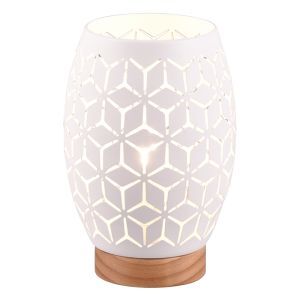 White table lamp modern, Delana