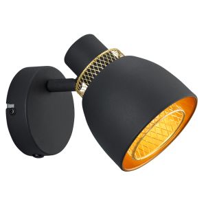 Black wall spotlight modern, Sylvano