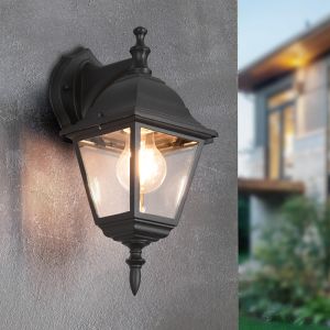 Black outdoor light classic, Lavina, IP44