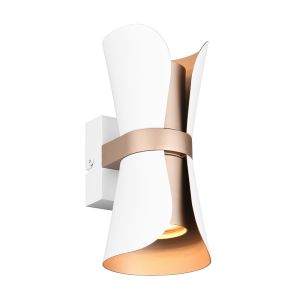White wall light design, Suad, with switch