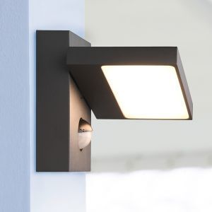 Anthracite outdoor wall light with motion sensor modern, Tabita, 8W, 3000K LED, IP54