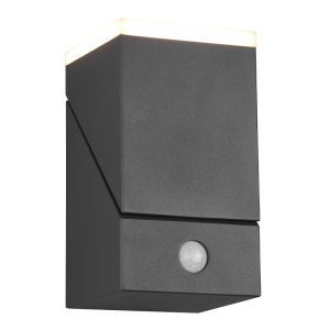 Anthracite outdoor wall light with motion sensor modern, Liron, 7W, 3000K LED, IP54