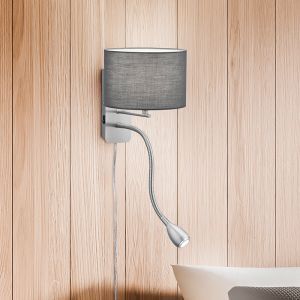 Nickel up down wall light modern, Ledbury