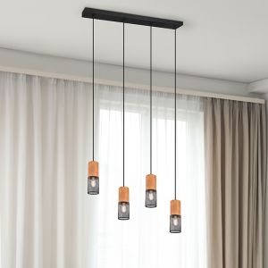 Black dining table hanging lamp vintage, Jessica