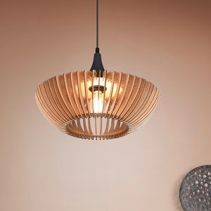 Wood pendant light brown, Mirjan