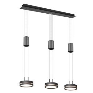 Anthracite pendant light modern, Marjon, 9W, 3000K LED