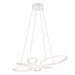 White dining table hanging lamp design, Vikash, 32W, 4000K LED, 3-step dimmable
