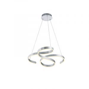 Silver pendant light modern, Davu, 52W, 3000K LED