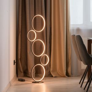 Black floor lamp modern, Robon, 36W, 3000K LED, with switch