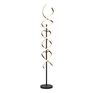 Brass floor lamp design, Sylvian, 32W, warm to cold white adjustable LED, with touch dimmer