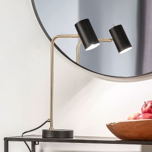 Brass table lamp modern, Kaso, with switch