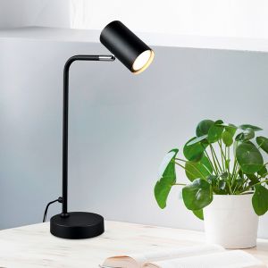 Black table lamp modern, Kaso, with switch