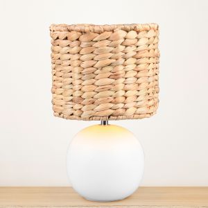 Brown table lamp rustic, Minouk, with switch