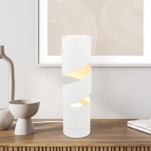 White table lamp design, Marouan, with switch