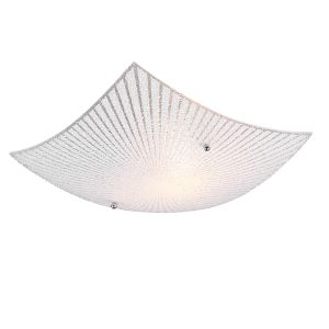 Chrome flush ceiling light metal, Quinten